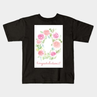 Congratulations Watercolor Card | greeting cards Kids T-Shirt